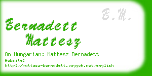 bernadett mattesz business card